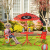 Outsunny Kids Folding Picnic Table And Chair Set Pattern Outdoor Garden Patio Backyard With Removabl|Outsunny Enfants Table De Pique-nique Pliante Et Chaise Ensemble Motif Coccinelle Exterieur Jardin P