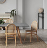 Paragon Industry Chic Cane Back Wood Upholstered Dining Chair in Oatmeal - Set of 4 | Chaise de salle a manger Paragon Industry Chic avec dossier en cannage et assise rembourree en bois, coloris flocon d’avoine - Lot de 4