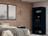 Mulberry Contemporary Modern 36" Wardrobe Closet in Midnight Blue | Armoire contemporaine moderne Mulberry 36" en bleu minuit