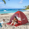 Outsunny Pop Up Beach Tent Portable Sun Shelter Uv Protection Outdoor Patio With Carry Case & Stakes|Outsunny Pop Up Tente De Plage Abri Soleil Portable Protection Uv Patio Exterieur Avec Etui De Trans