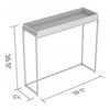 40” Modern Console Table With Sunkey Tray - Dark Grey With Black Metal | Console moderne de 40 po avec plateau encastré - gris foncé avec métal noir