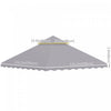Outsunny 10' X 10' Gazebo Replacement Canopy Cover, 2-tier Gazebo Roof Replacement (top Only), Light|Outsunny 10 'x 10' Gazebo Couverture De Remplacement Pour Auvent, Remplacement De Toit De Tonnelle A