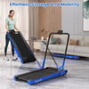 Superfit 3-in-1 Folding Treadmill With Smart Apps Remote Control Led Display And Speakers Blue