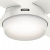 Dempsey Low Profile Ceiling Fan with Light Fixture - White | Ventilateur de plafond Dempsey à profil bas avec luminaire - Blanc