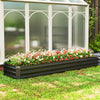 Outsunny 8x2x1ft Raised Garden Bed Large Galvanized Elevated Planter Box