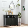 HOMCOM Sideboard Buffet Storage Cabinet Console Table with 2 Doors Black