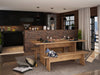Nomad Modern 3-Piece Dining Set in Natural | Ensemble de salle a manger moderne Nomad 3 pieces en bois naturel