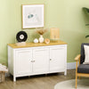 HOMCOM Storage Cabinet, Buffet Cabinet, Sideboard with Doors, White