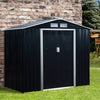 Outsunny 7' X 4' X 6' Garden Storage Shed Outdoor Patio Yard Metal Tool Storage House W/ Steel Floor|Outsunny 7"x4" Abri De Jardin Exterieur En Metal Et Rangement De Jardin Remise Pour Outils Avec 4 Ev