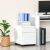 Vinsetto 2 Drawers File Cabinet On Wheels Lockable For Home Office|Vinsetto Classeur A 2 Tiroirs, Verrouillable Sur Roues Pour Le Bureau