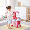 Qaba Kids Kitchen Set Kitchen Playset Pretend Toy Children Role Play Game Toy With Light & Sound Fun|Qaba Kids Kitchen Play Set Pretend Toy Enfants Jeu De Role Avec Fonction Son Et Lumiere 38pcs Access
