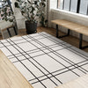Covington Grey White Checkered Pattern Rug, 7'10" x 10'6" Indoor Area Rug | Tapis Covington a carreaux gris et blanc, 7'10" x 10'6"