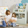 Homcom Kids Bookcase Multi-shelf Rack Organizer With Storage Drawer For Books For Reading Nook, Clas|Homcom Bibliotheque Pour Enfants Multi-etageres Avec Tiroir De Rangement Pour Livres Pour Coin Lectu