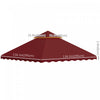 Outsunny 10' X 10' Gazebo Replacement Canopy, 2-tier Gazebo Cover Burgundy|Outsunny Auvent De Remplacement Pour Tonnelle 10' X 10', 2 Niveaux, Rouge
