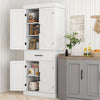 HOMCOM 72" Tall Kitchen Pantry Storage Cabinet with Barn Doors and Drawer