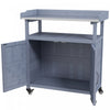 Outsunny Outdoor Potting Bench With Storage, Wheels, Grey|Outsunny Banc D'empotage Exterieur Avec Rangement, Roulettes, Gris