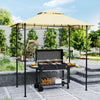 Outsunny 8' X 5' Grill Gazebo, Double Tiered Barbecue Gazebo, Beige