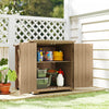 Outsunny Wood Outdoor Storage Cabinet Potting Shed with Adjustable Shelf