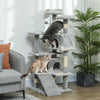 Pawhut 53" Cat Tree Tower, Large Cat Condo Furniture Multi-level Activity Center With Scratching Pos|Pawhut Arbre A Chat De 53 Po, Grand Meuble Pour Chat, Centre D'activites A Plusieurs Niveaux Avec Gr