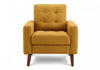 31" Wide Upholstered Accent Chair, Orange Fabric, Mid Century Accent Chair | 31" De Large, Chaise D'Appoint Rembourre, Tissu Orange, Mid-Century