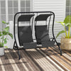Outsunny 2-seat Patio Swing Chair W/ Removable Canopy & Cup Holders, Grey|Outsunny Balancoire De Patio 3 Places Avec Auvent Reglable, Gris