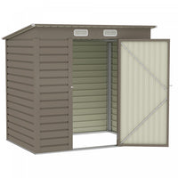 Outsunny 6 X 4ft Metal Garden Storage Shed With 2 Vents, Light Grey