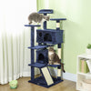 Pawhut 54" Cat Tree, Cat Tower For Indoor Cats With Scratching Posts, Cat Condos, Bed, Platforms, Ra|Pawhut Arbre A Chat De 54" Tour A Chat Pour Chats D'interieur Avec Griffoirs, Condos Pour Chats, Lit