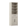 Bestar Key West 25 W Closet Organizer with Drawer & Doors - Linen White Oak|Organisateur de garde-robe Key West de Bestar de 25 po (L) avec tiroir et portes - blanc chêne lin