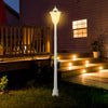 Outsunny 77" Solar Lamp Post Light, Aluminum Outdoor Street Lamp, White|Outsunny Lampe Solaire De 77", Lampadaire D'exterieur En Aluminium Etanche