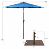 Costway 10ft Solar Lights Patio Umbrella Outdoor W/ 50 LBS Movable Umbrella Stand