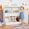 Homcom Kids Bookcase Toddler Toy Storage Organizer, Kid’s Bin Storage Unit Children Display Shelf Wa|Homcom Meuble Rangement Jouet Etagere Pour Jouets Enfants Organisateur Jouet 5 Compartiments 3 Tiroi