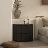 Clive Mid-Century Modern 22" Nightstand in Black (2-Drawer) | Table de nuit Clive style milieu du siecle 56 cm en noir (2 tiroirs)