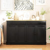 HOMCOM Sideboard Cabinet with Storage Drawers Adjustable Shelves Black
