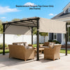 Outsunny 2 Pcs 18 x 4ft Pergola Shade, UV Protection Pergola Canopy, Khaki