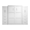 Bestar Pur Queen Murphy Bed with Closet Storage Cabinets (115 W) - White|Grand lit escamotable Pur de Bestar de 115 po (L) avec armoires de rangement - blanc