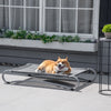 Pawhut Elevated Dog Bed, Pet Cot, Steel Frame And Breathable Mesh Surface, For Extra Large Dogs, Ind|Pawhut Lit Sur Pieds Pour Animal De Compagnie, Lit Pour Chien Chat, Cadre En Acier Et Surface Textil