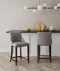Shubert Modern Wood Upholstered Counter Stool in Dark Taupe - Set of 2 | Tabouret de comptoir moderne en bois avec assise rembourree Shubert, taupe fonce – Lot de 2