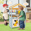 Costway 2 In 1 Wooden Mud Kitchen Outdoor Play Kitchen & Grocery Store With Sink