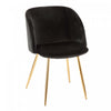 LumiSource Fran Black Velvet Contemporary Dining Chair - Set of 2|Chaise de salle à manger contemporaine Fran en velours noir - ensemble de 2