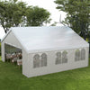 Outsunny 19.5' X 19' Party Tent, Uv Protective, With 2 Doors And 6 Windows|Outsunny Tente De Reception, Protection Uv, Avec 2 Portes Et 6 Fenetres