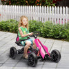 Aosom Electric Powered Ride-On Go Kart, 12v Outdoor Racer Car For Kids, With Forward Backward, Adjus|Aosom Kart Electrique, Voiture De Course Exterieure 12 V Pour Enfants, Avec Marche Avant Et Arriere,