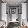 Bestar Pur 161 W Walk-In Closet Organizer System - White|Système d’organisateur de pièce-penderie Pur de Bestar de 161 po (L) - blanc