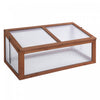 Outsunny 39" X 26" X 16" Wooden Cold Frame Polycarbonate Planter Box, Brown|Outsunny Jardiniere En Polycarbonate En Bois 39" X 26" X 16", Marron