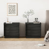 Horizon Modern 22" Nightstand in Charcoal Gray (2-Drawer) - Set of 2 | Table de nuit Horizon Modern 56 cm en gris charbon (2 tiroirs) - Lot de 2