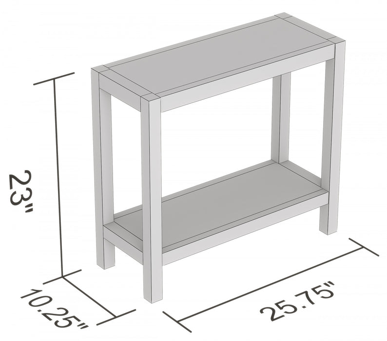 26” Console Table With One Shelf - Dark Taupe