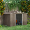 Outsunny 9.1'x 6.4' X 6.3' Garden Storage Shed W/ Steel Foundation Kit|Outsunny Abri De Jardin 9,1' X 6,4' X 6,3' Avec Kit De Fondation En Acier