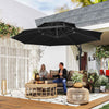 Outsunny 11' Patio Cantilever Umbrella Grey