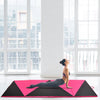 Soozier Folding Gymnastics Mat, Portable Exercise Pad for Yoga MMA, 4 Panels, Pink Black, 4'x10'x2"