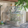 Outsunny 6' X 8' Polycarbonate Greenhouse Walk-in Greenhouse, Silver|Outsunny Serre En Polycarbonate De 6' X 8', Argente