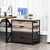 Vinsetto File Cabinet With 2 Drawers And Hanging Rail|Vinsetto Classeur Avec 2 Tiroirs Et Rail De Suspension